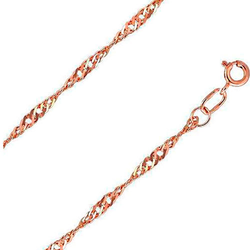 Мужская серебряная цепочка на шею Эстет A11C05PN204050P с плетением сингапур