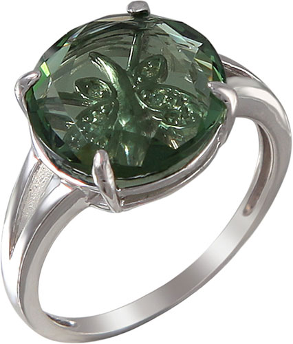 Серебряное кольцо Эстет S16K253271 с алпанитом, фианитами