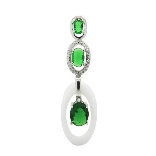 Серебряный кулон Evora 630170 с кубическим цирконием