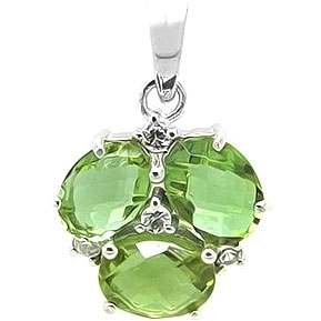 Серебряная подвеска Evora 635249 с султанитами, кубическим цирконием