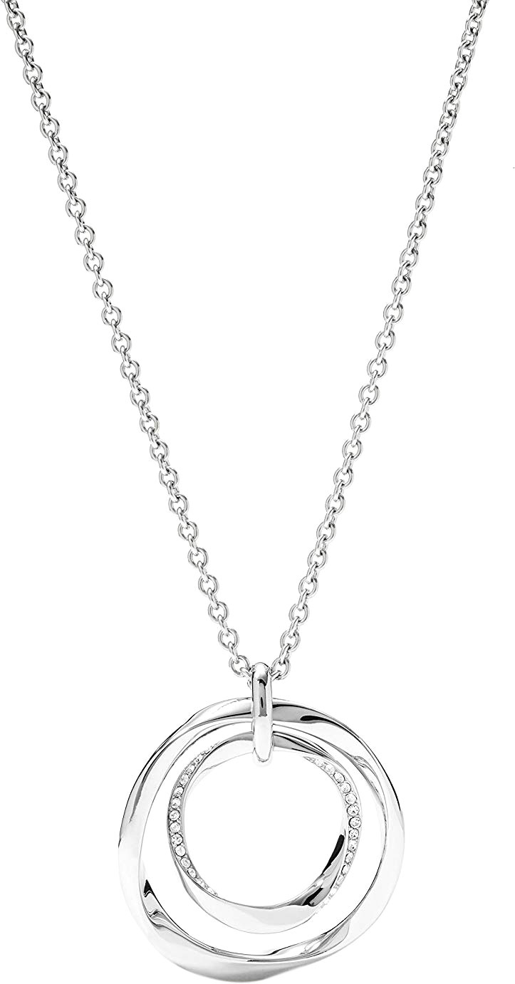 Стальной кулон Fossil JF01146040 c цирконом