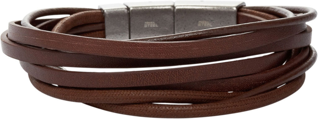 Мужской кожаный браслет Fossil JF86202040