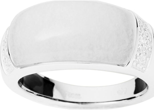 Серебряное кольцо Fossil JFS00178040 с кристаллами