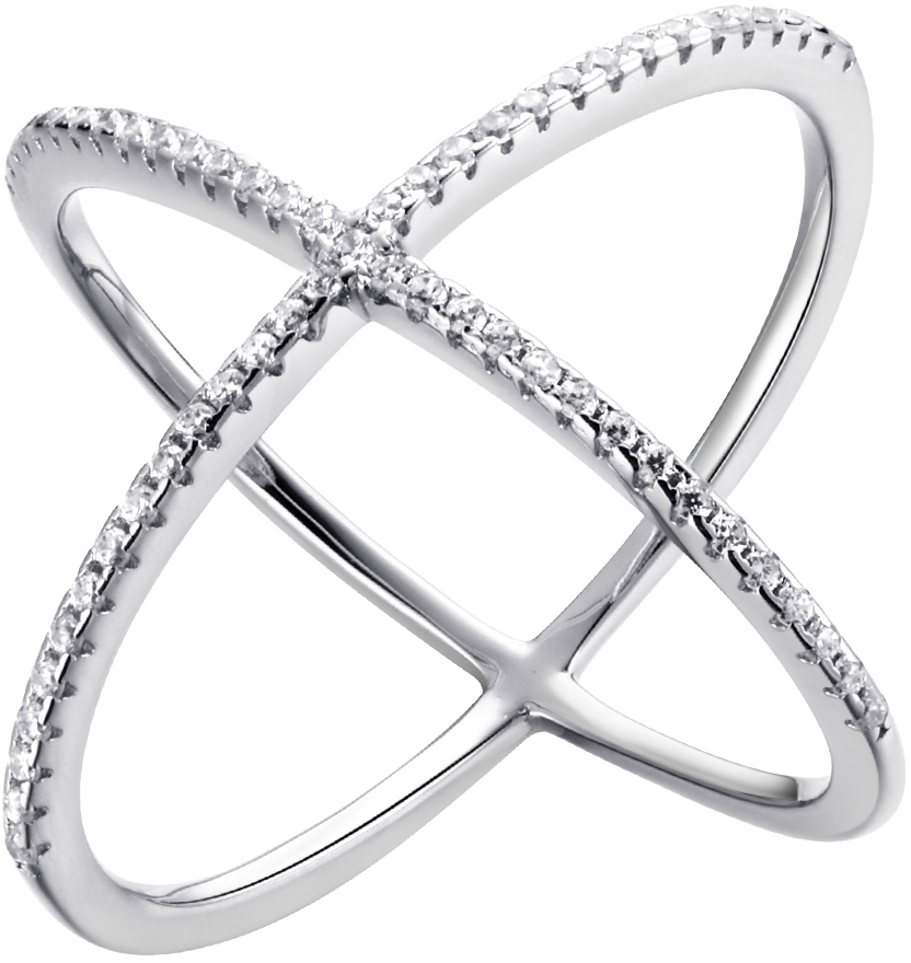 Серебряное кольцо Fresh Jewelry CZ-R00564-X-W-X-X-W с фианитами