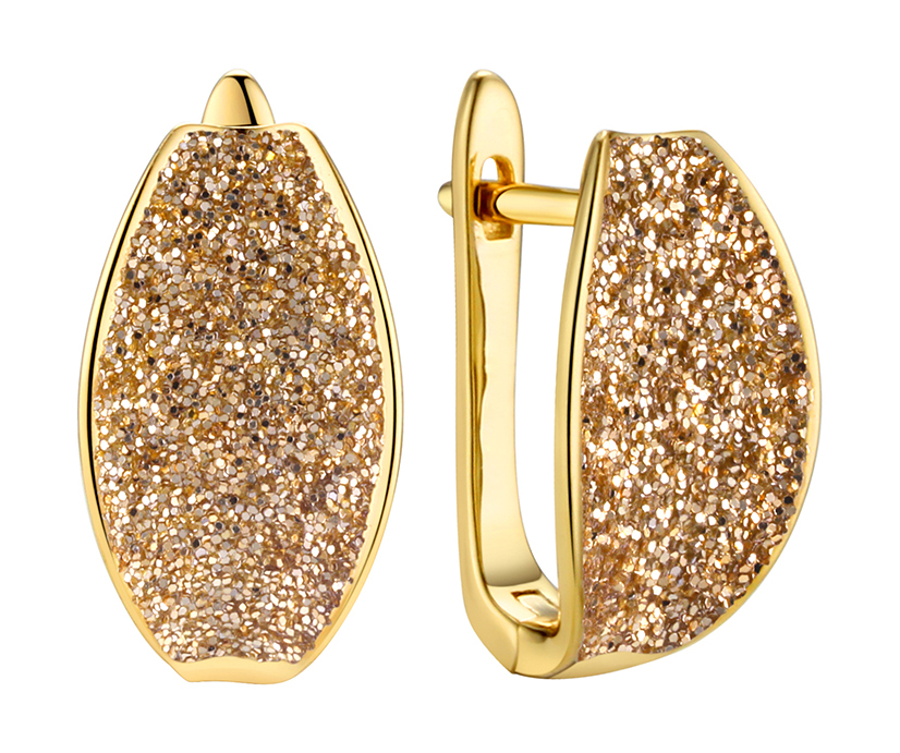 Серебряные серьги Fresh Jewelry Gl-E01765-X-L-G-X-X с глиттером