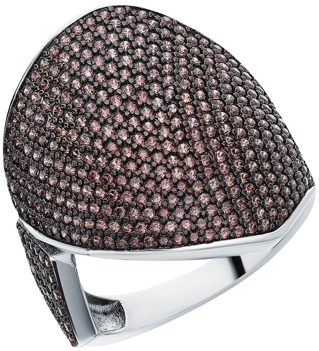 Женский серебряный перстень Fresh Jewelry MP-R00979-X-WB-X-X-DB с фианитами