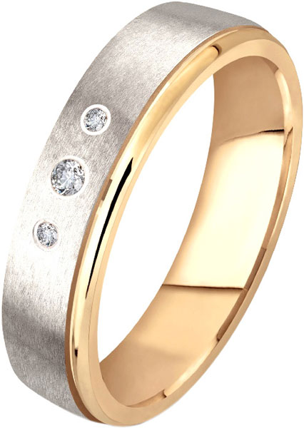 Серебряное обручальное кольцо GRAF КОЛЬЦОВ 42-3f-bk/s с фианитами