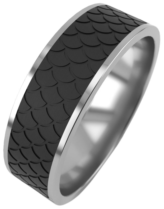 Обручальное кольцо из белого золота GRAF КОЛЬЦОВ GK-24m/b