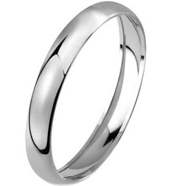 Обручальное парное кольцо из белого золота Graf Кольцов OBKL-3l/b