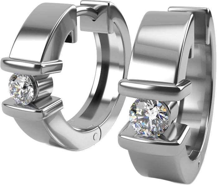 Серьги из белого золота GRAF КОЛЬЦОВ S861BR/B с бриллиантами
