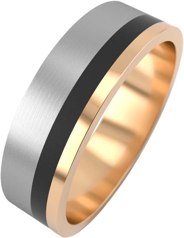 Золотое обручальное парное кольцо GRAF КОЛЬЦОВ SE-30KRB/BZH