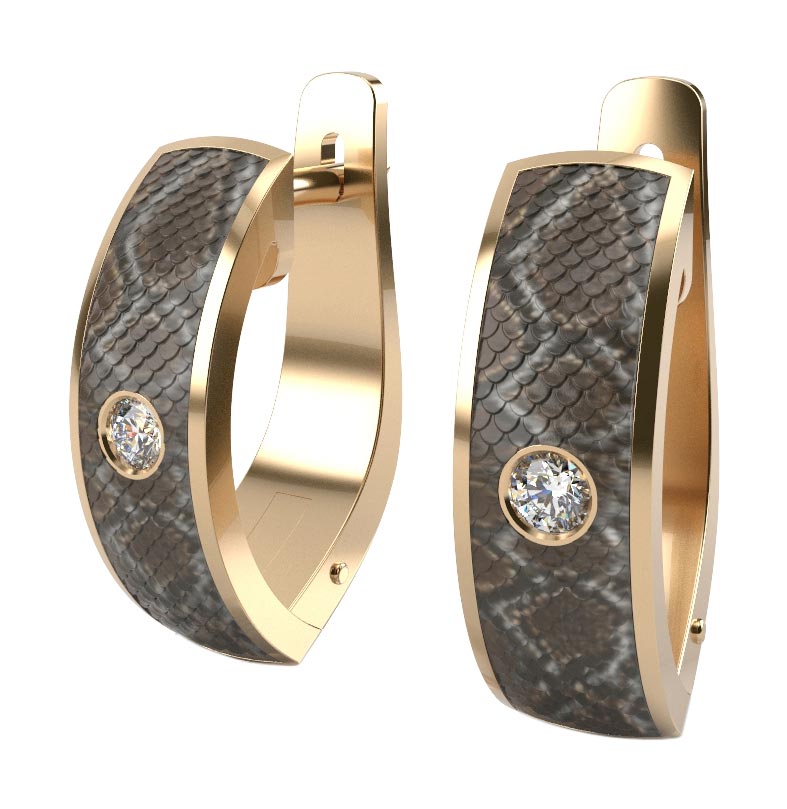 Серебряные серьги GRAF КОЛЬЦОВ SF-S34/ZHS с фианитами