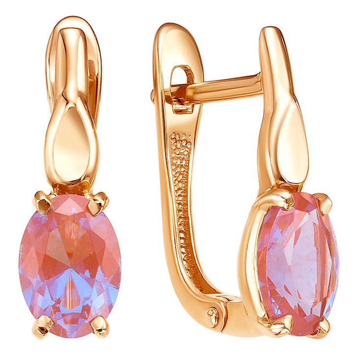 Золотые серьги Гранат 1.20.10.2308.00-4552 с ситаллами