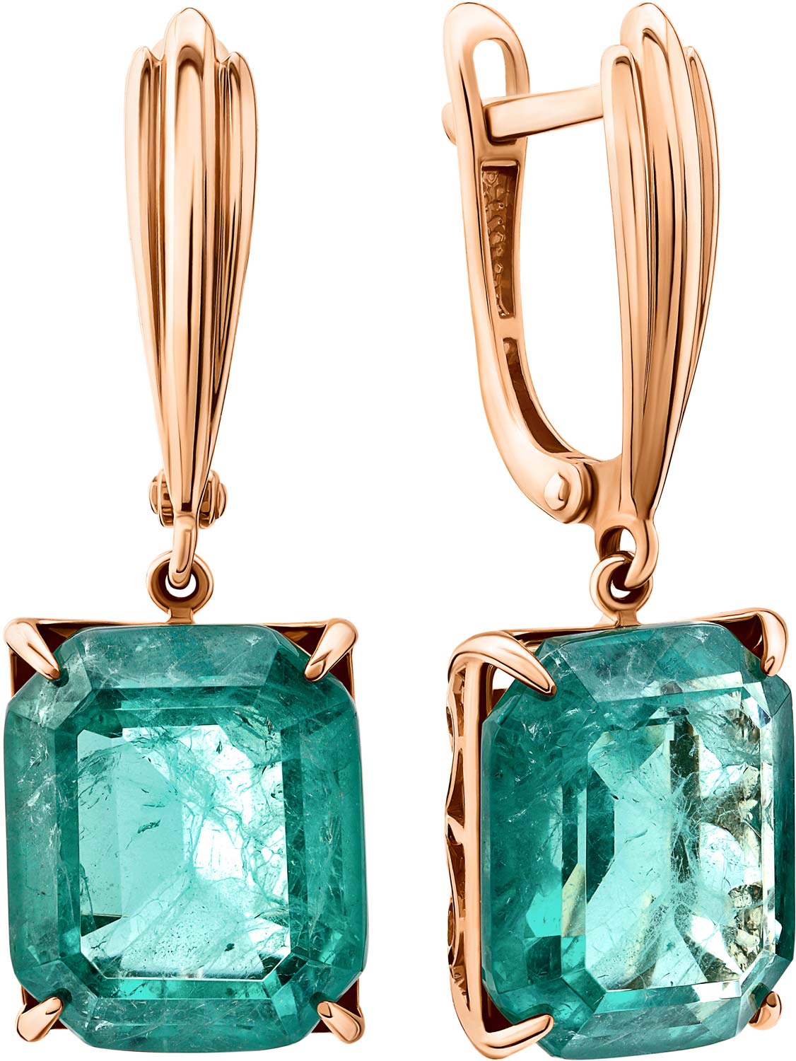 Золотые серьги с подвесками Гранат 1.20.10.3567.00-4479 с ситаллами