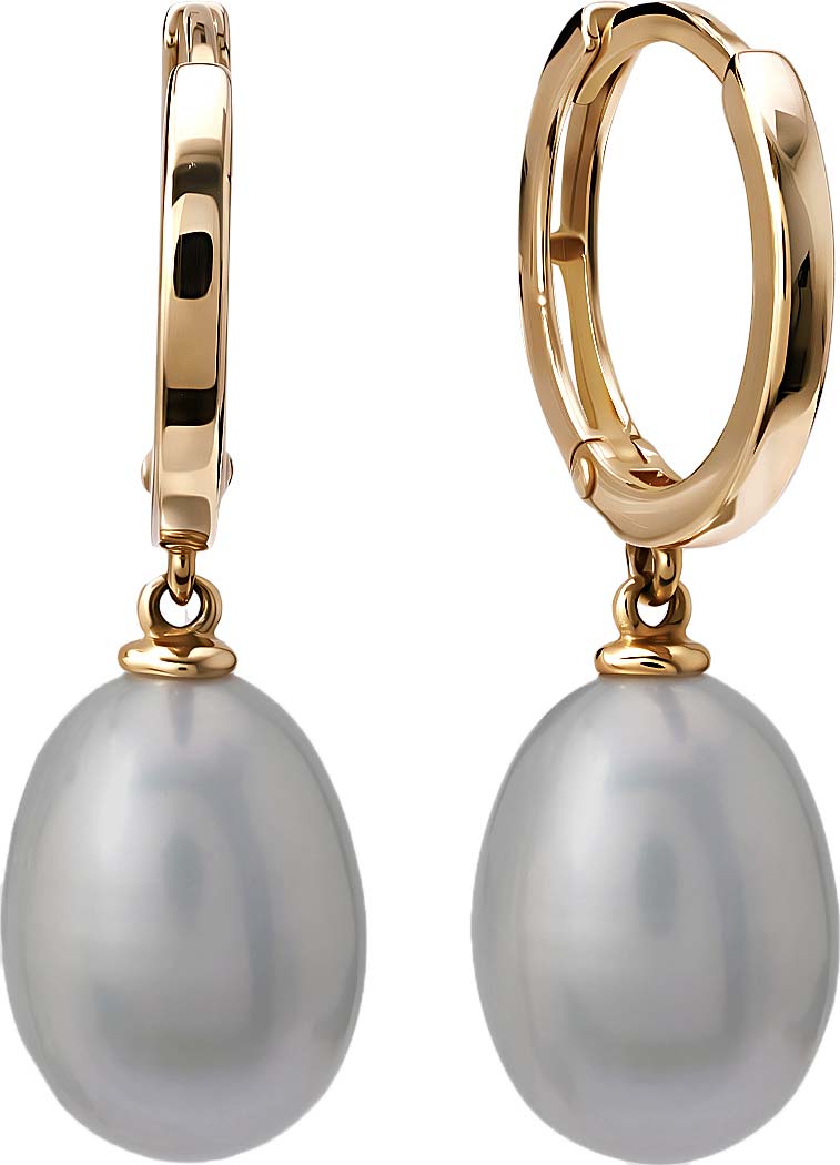 Золотые серьги с подвесками Гранат 3.20.10.0306.00-5417 c жемчугом