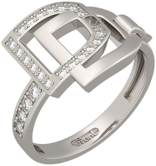 Кольцо из белого золота ''Год лошади'' Grant 5101156-gr с бриллиантами