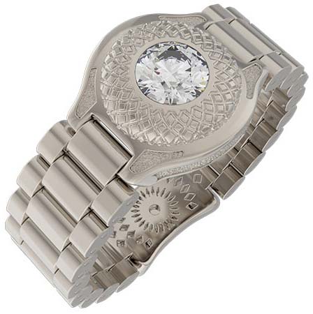 Мужская печатка из белого золота ''Часы'' Grant 5201799-gr с бриллиантом