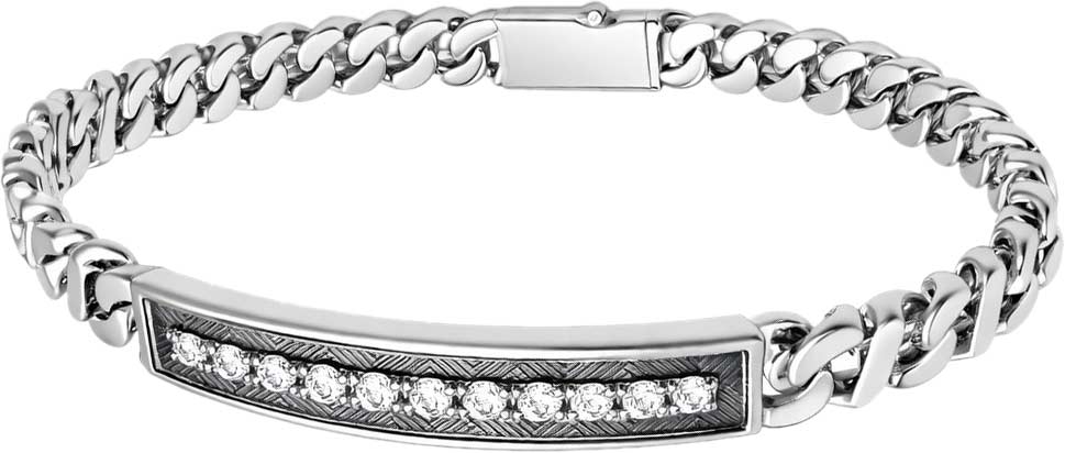 Мужской браслет цепь из белого золота Grant 5401158-gr с бриллиантами
