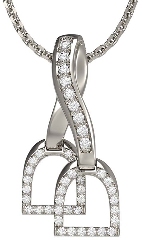 Кулон на цепочке из белого золота Grant 5501162-gr с бриллиантами