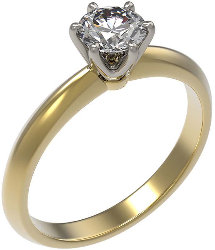 Золотое помолвочное кольцо Grant 9101160-gr с бриллиантом