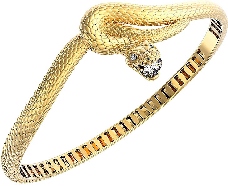 Золотой браслет  ''Змея'' Grant 9401689-gr с бриллиантами
