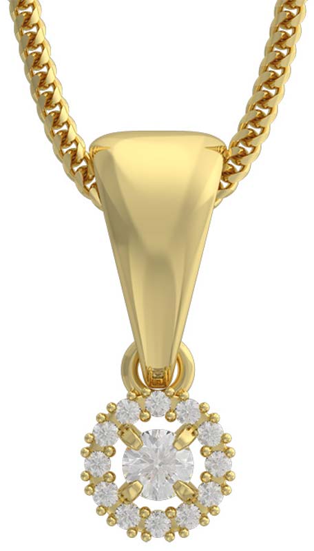 Золотой кулон на цепочке Grant 9501987-gr с бриллиантами