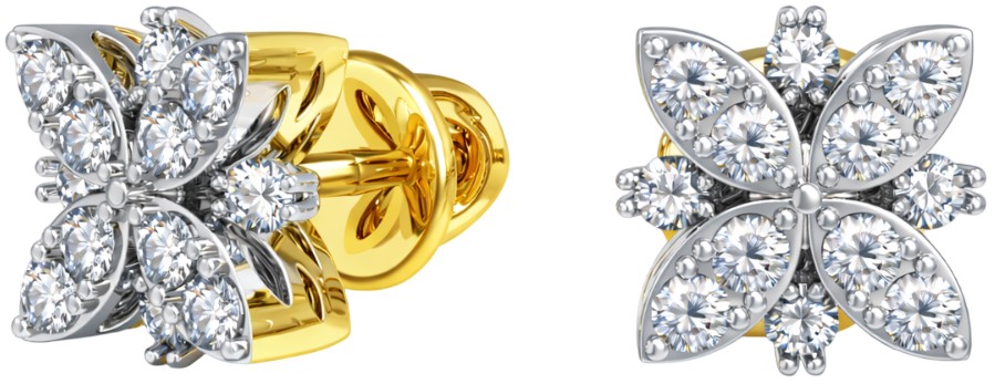 Золотые серьги пусеты-гвоздики Grant 9701170-gr с бриллиантами