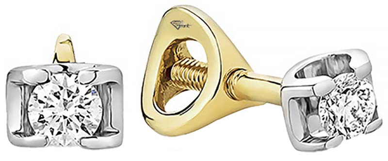 Золотые серьги пусеты-гвоздики Grant 9701348-gr с бриллиантами