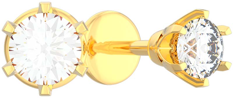 Золотые серьги пусеты-гвоздики Grant 9701698-gr с бриллиантами