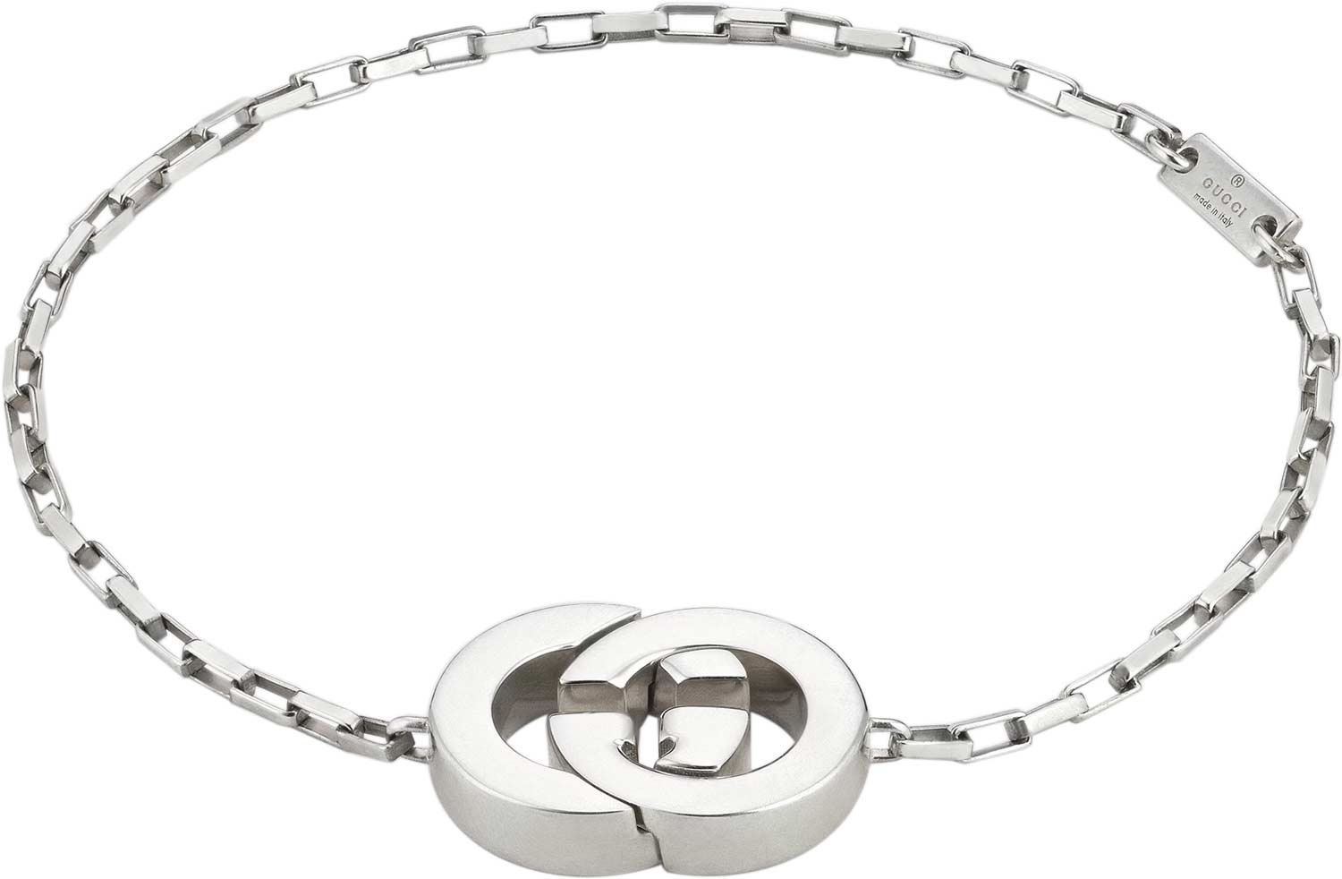 Серебряный браслет цепь Gucci Interlocking YBA853966001
