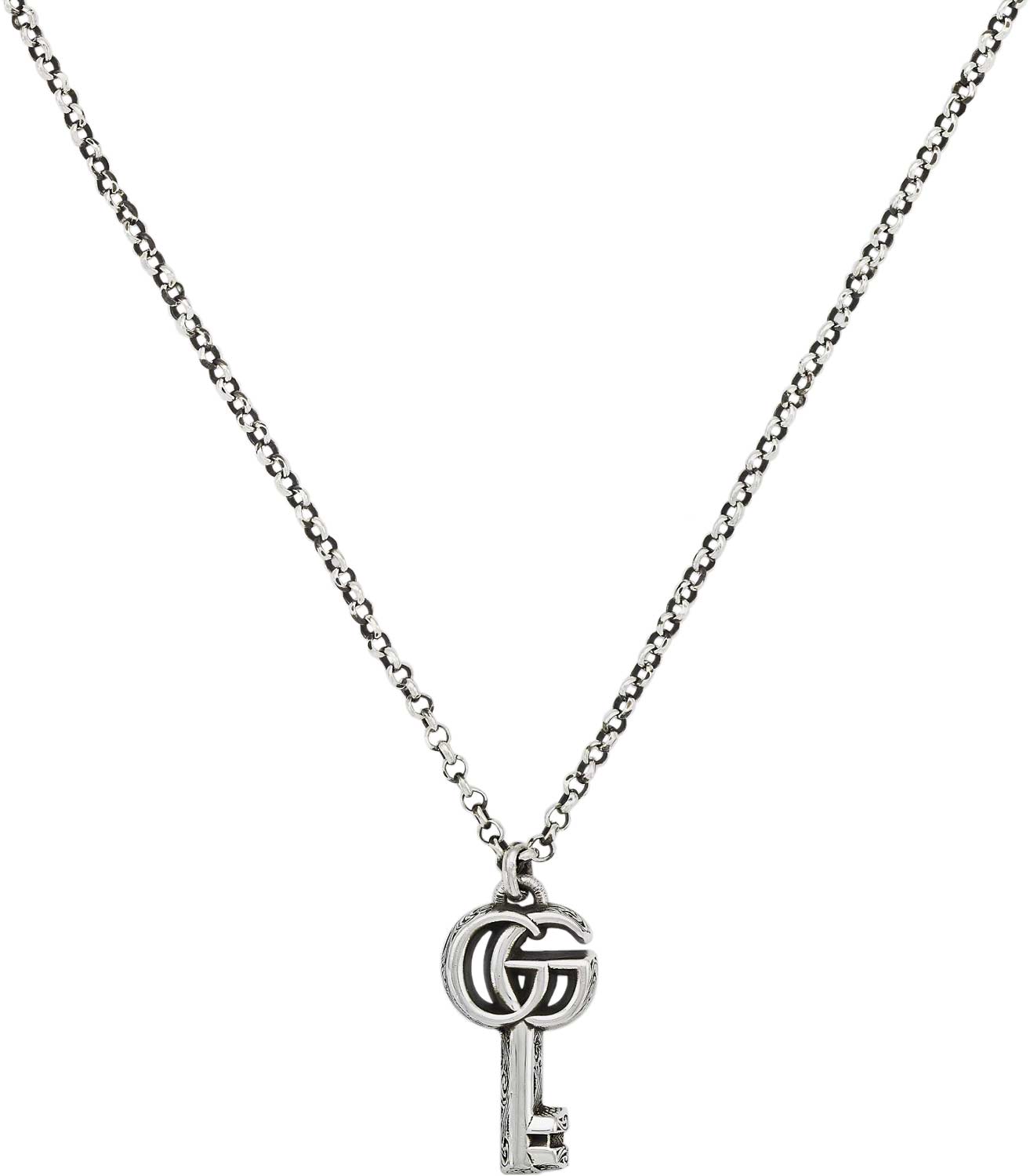 Серебряная подвеска на цепочке Gucci GG Marmont YBB627757001