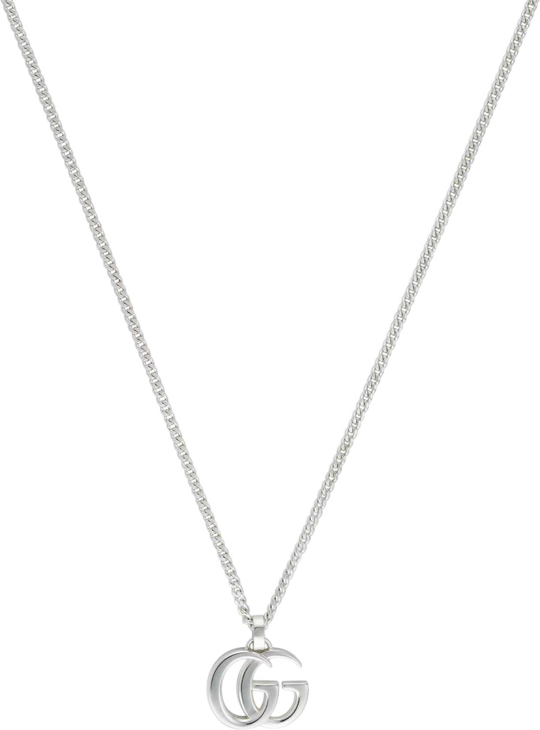 Серебряная подвеска на цепочке Gucci GG Marmont YBB814914001