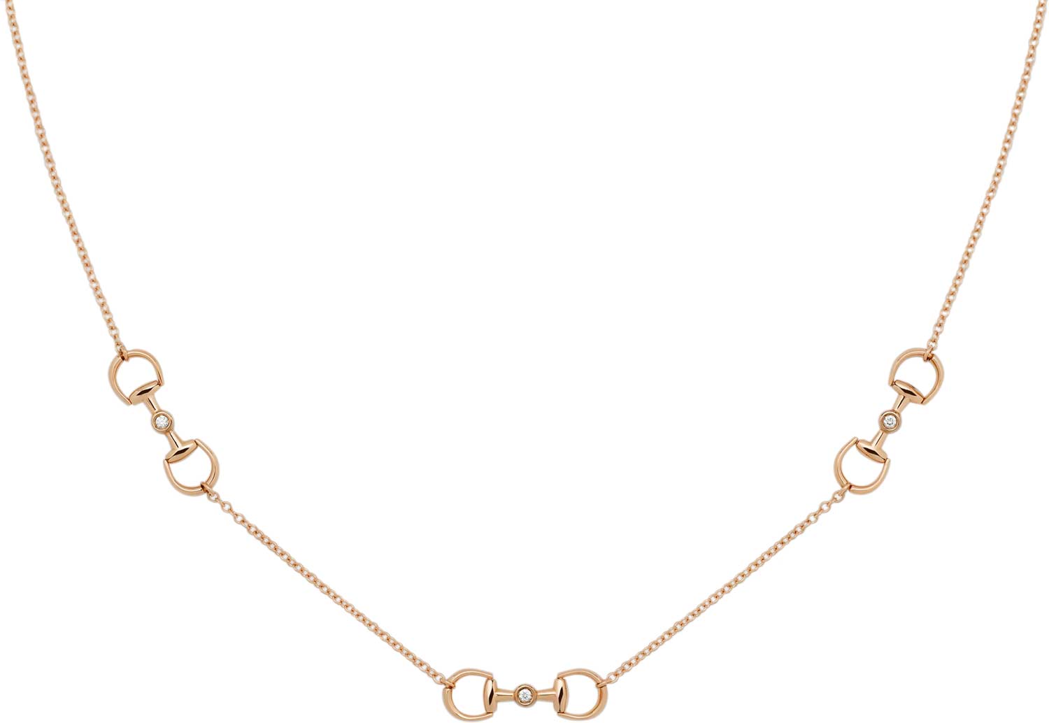 Золотое колье Gucci Horsebit YBB837596001