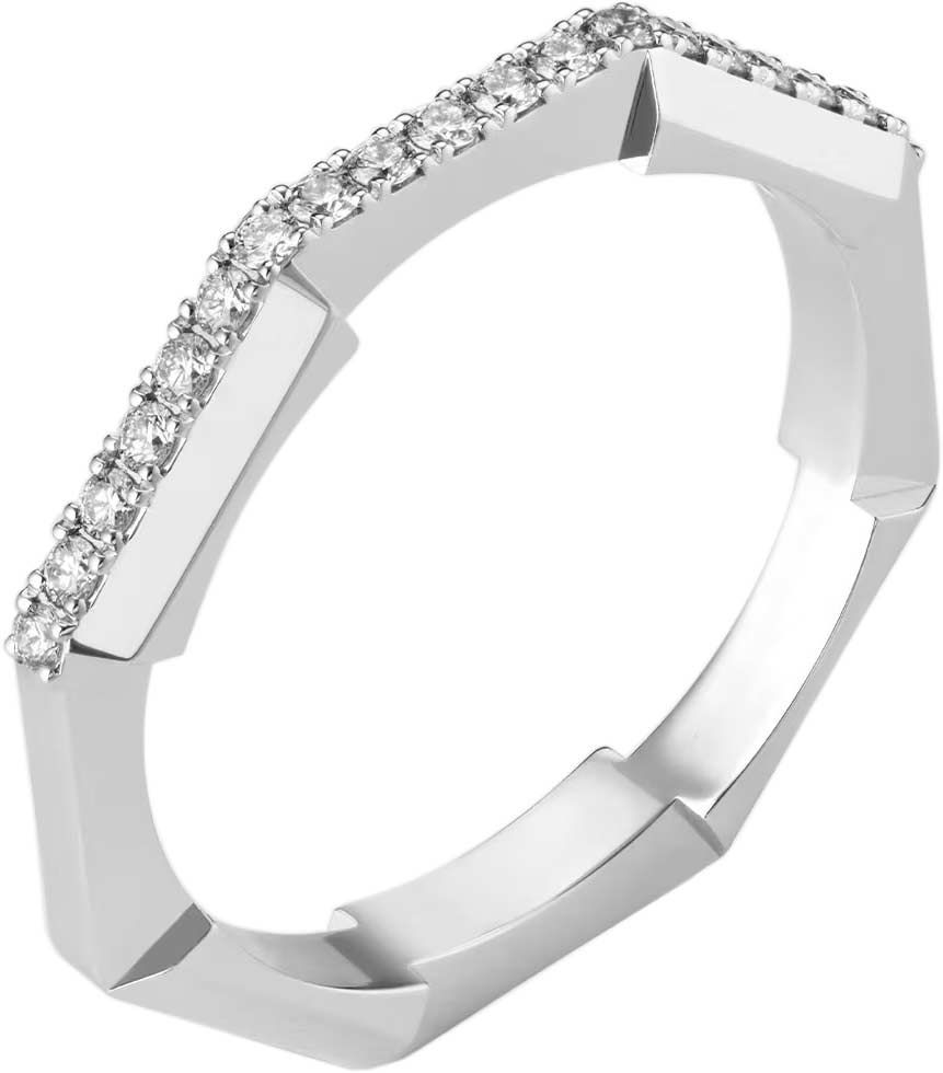 Кольцо из белого золота Gucci Link to Love YBC662140001 с бриллиантами