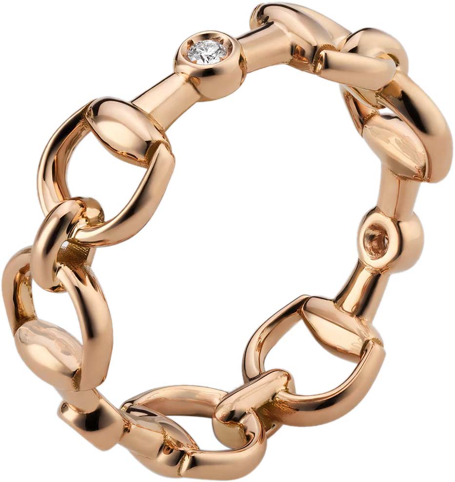 Золотое кольцо Gucci Horsebit YBC837587001