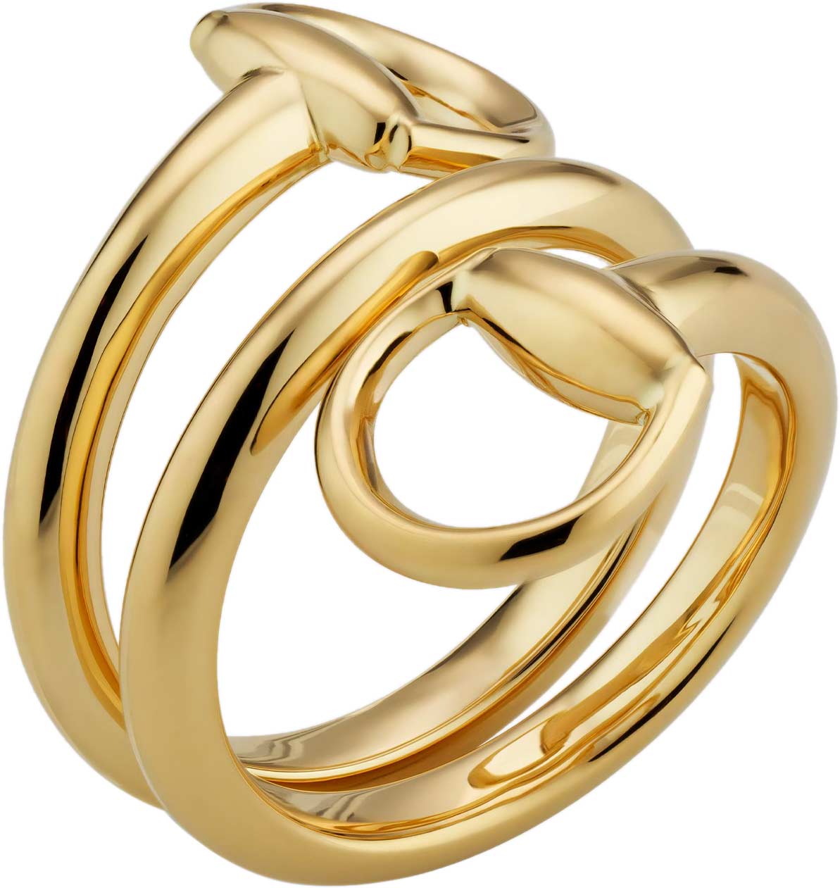 Золотое открытое кольцо Gucci Horsebit YBC837799001