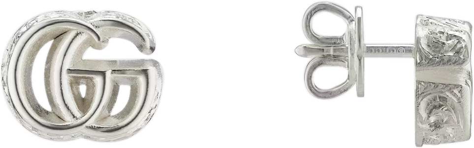 Серебряные серьги пусеты-гвоздики Gucci GG Marmont YBD770758001