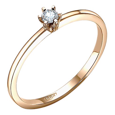 Золотое помолвочное кольцо Империал K0602-1-120 c бриллиантом