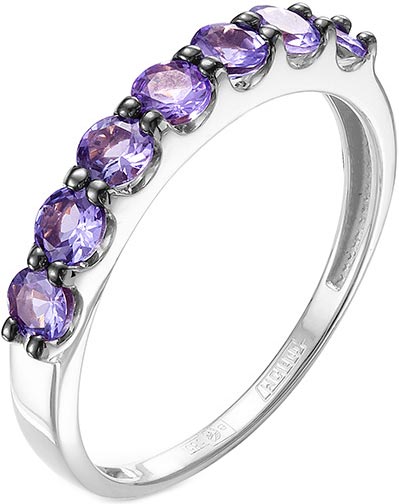 Серебряное кольцо Империал K0756-608 с танзанитами