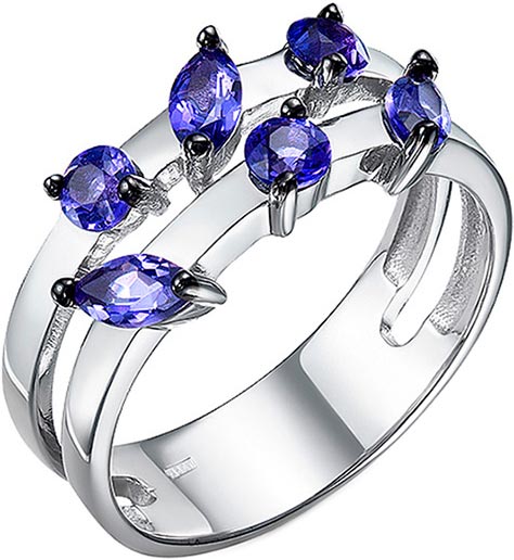 Серебряное кольцо Империал K1341/Ag-602GT с сапфирами