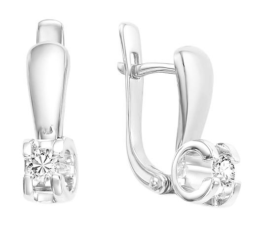 Серьги из белого золота Империал S0124-220 с бриллиантами