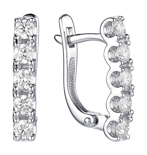 Серьги из белого золота Империал S0595-220 с бриллиантами
