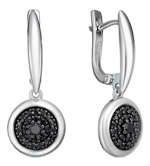 Серебряные серьги с подвесками Империал S1015JU/Ag-607/1 со шпинелью