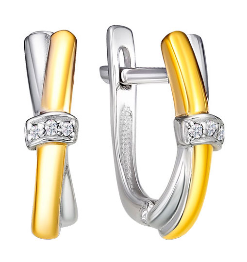 Серебряные серьги Империал S1459/Ag-620POZ с бриллиантами