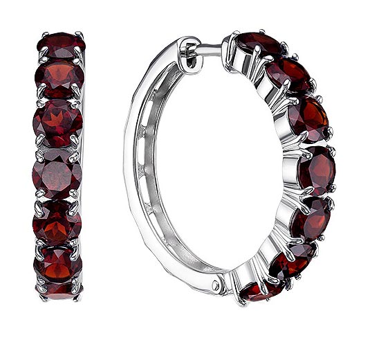 Серебряные серьги Империал S1563/Ag-607/11 с гранатами