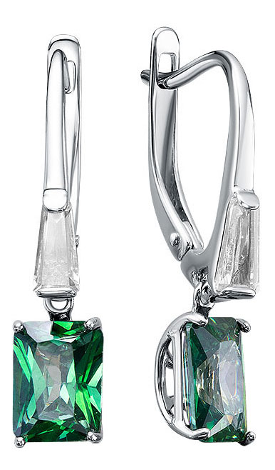 Серебряные серьги с подвесками Империал S2218/Ag-680/7 с кубическим цирконием