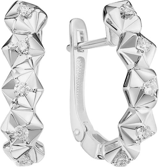 Серьги из белого золота Империал S2892-220 с бриллиантами
