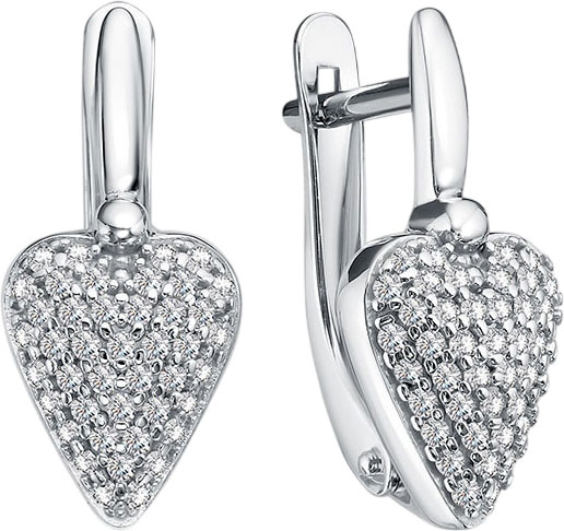 Серьги из белого золота Империал S3507-0220 с бриллиантами