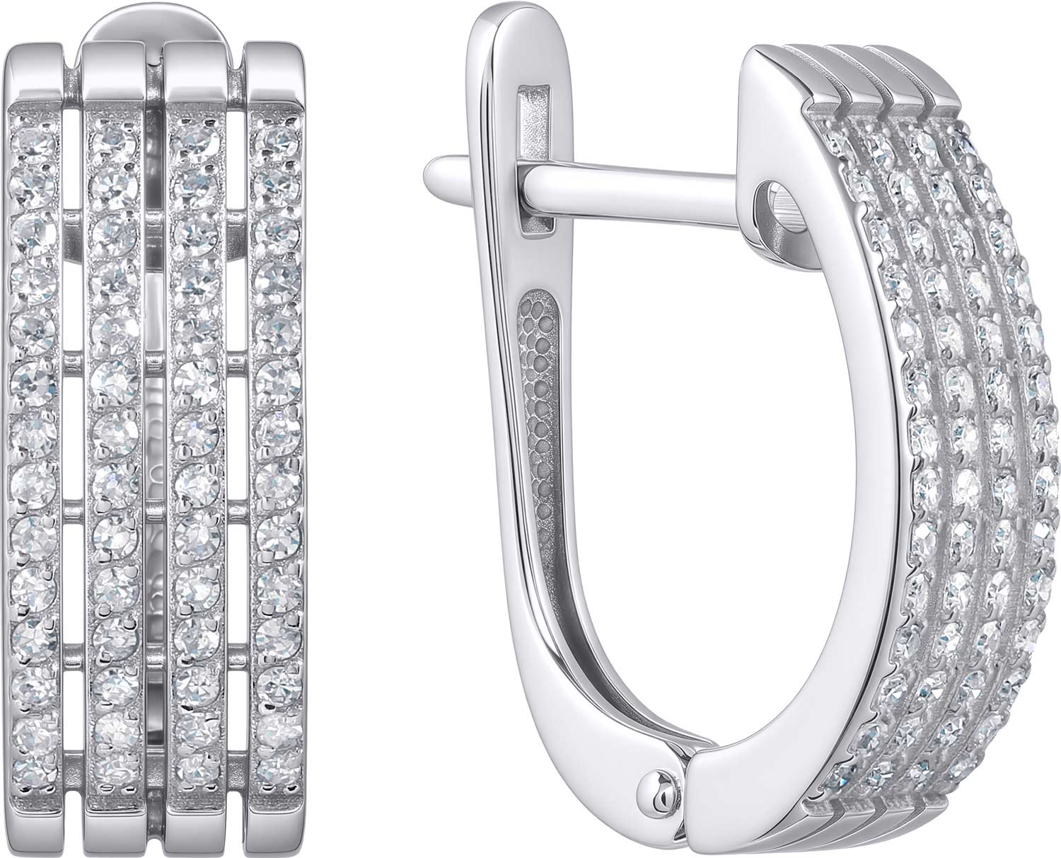 Серьги из белого золота Империал S4264-220 с бриллиантами