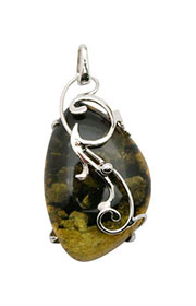 Кулон Янтарная Волна 723026-5-29-jav